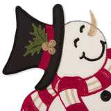 Design Imports Cheerful Snowman Embellished Table Runner