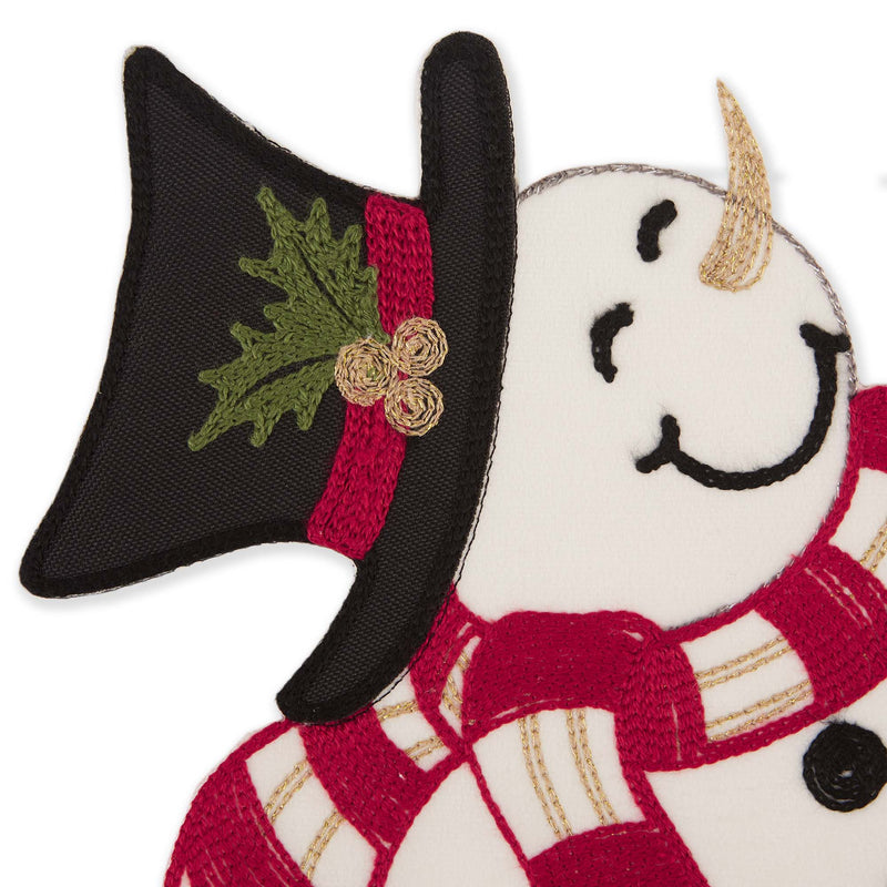 Design Imports Cheerful Snowman Embellished Table Runner