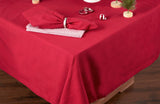 Design Imports Holly Berry Slub Tablecloth