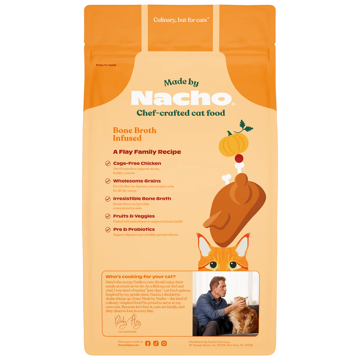 Made By Nacho Bone Broth Infused Kibble Cage-Free Chicken & Pumpkin Recipe - 2 lb.