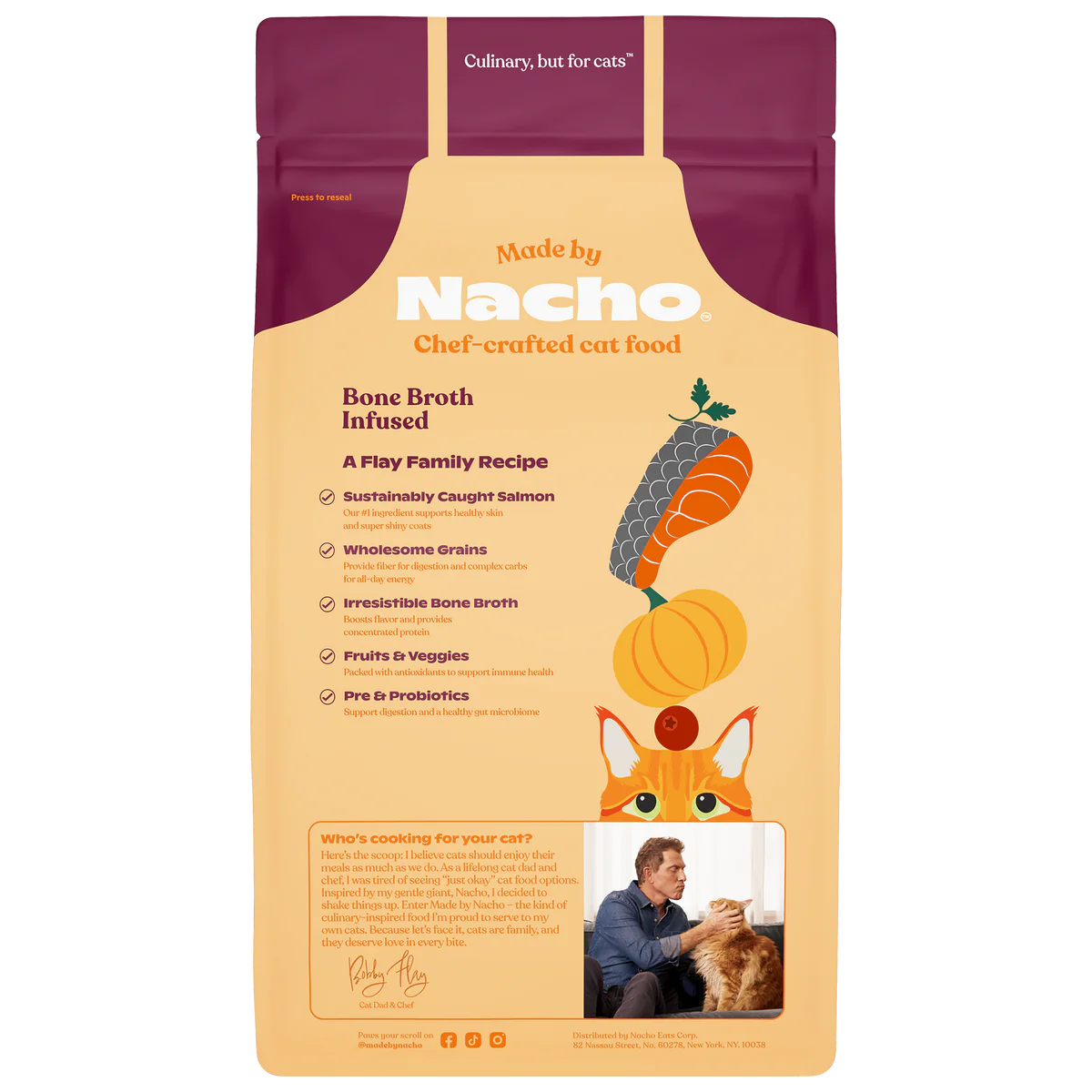 Made By Nacho Bone Broth Infused Kibble Sustainably Caught Salmon & Pumpkin Recipe - 4 lb.