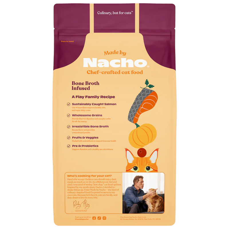 Made By Nacho Bone Broth Infused Kibble Sustainably Caught Salmon & Pumpkin Recipe - 4 lb.