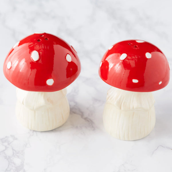 Design Imports Mushrooms Ceramic Salt & Pepper Shaker Set