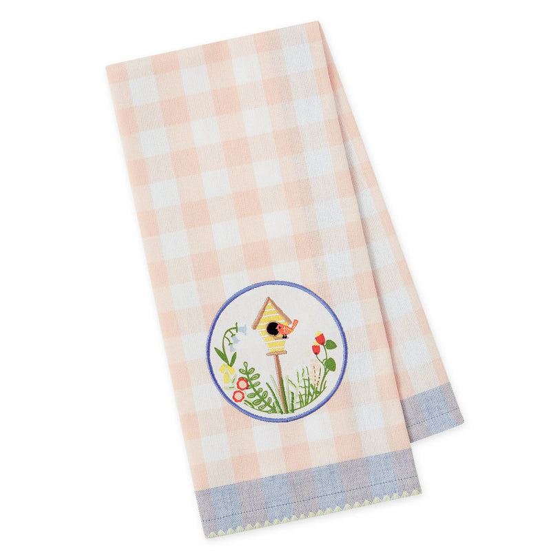 Design Imports Birdhouse Embellished Dishtowel