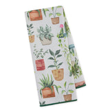 Design Imports Potted Plants Printed Microfiber Dishtowel