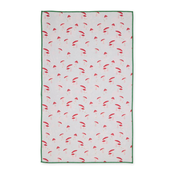 Design Imports Mushroom Meadow Printed Microfiber Dishtowel