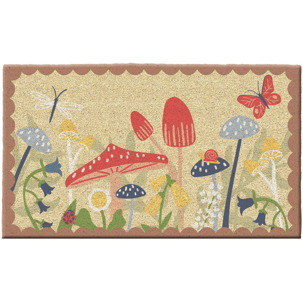 Design Imports Mushroom Meadow Doormat
