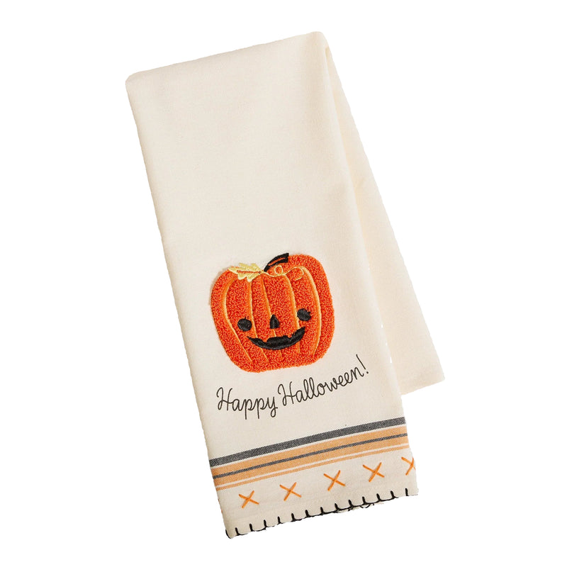 Design Imports Happy Halloween Embellished Dishtowel
