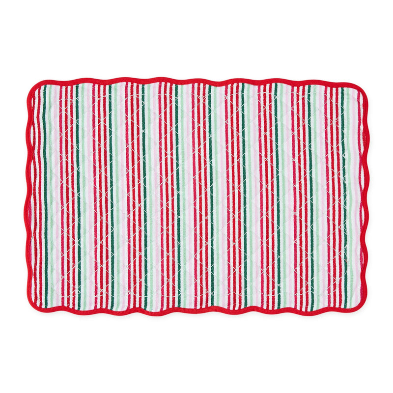 Design Imports Holly Jolly Quilted Placemat