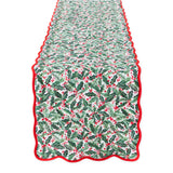 Design Imports Holly Jolly Quilted Table Runner
