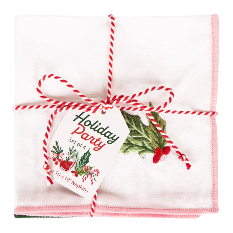 Design Imports Holiday Party Cocktail Napkins - Set of 4
