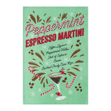Design Imports Peppermint Espresso Martini Printed Floursack Dishtowel