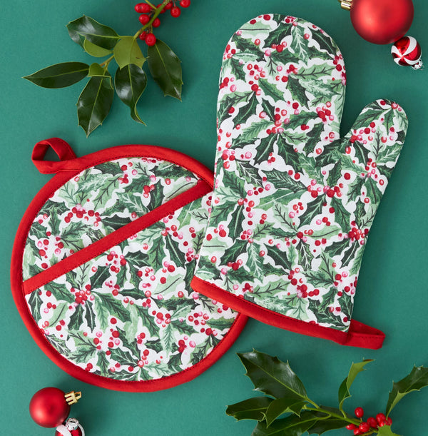 Design Imports Holly Jolly Printed Oven Mitt