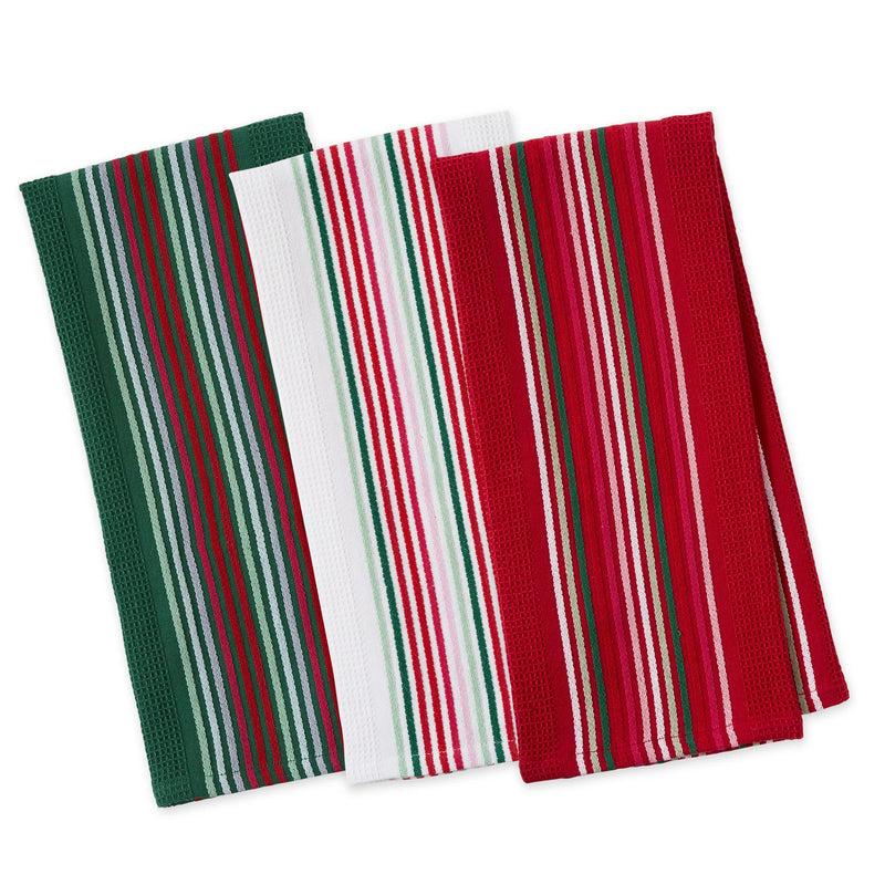 Design Imports Spirited Stripes Heavyweight Essentials Dishtowels - Set of 3