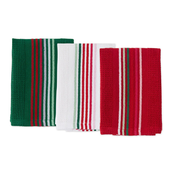 Design Imports Spirited Stripes Heavyweight Essentials Dishcloth - Set of 3