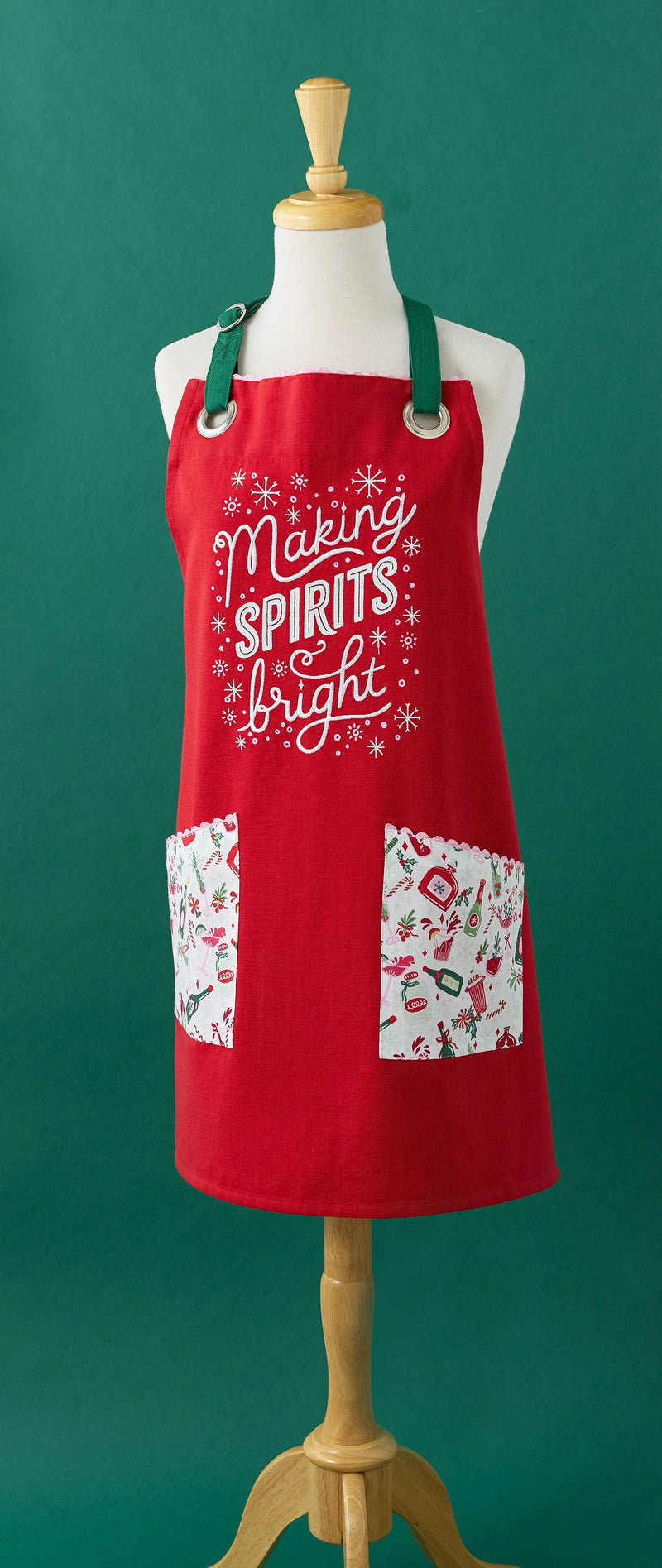 Design Imports Spirits Bright Embellished Apron
