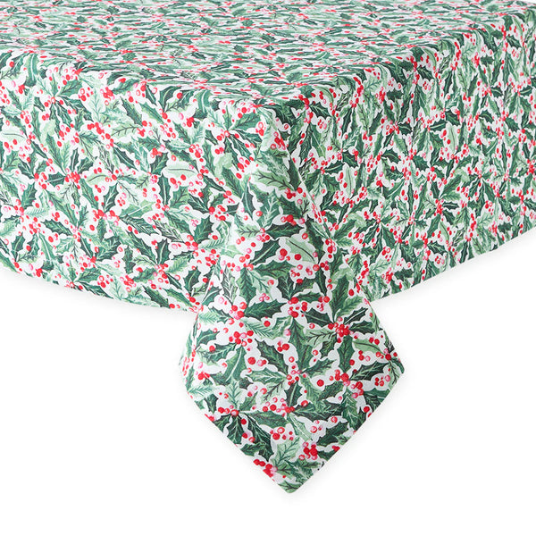 Design Imports Holly Jolly Printed Tablecloth