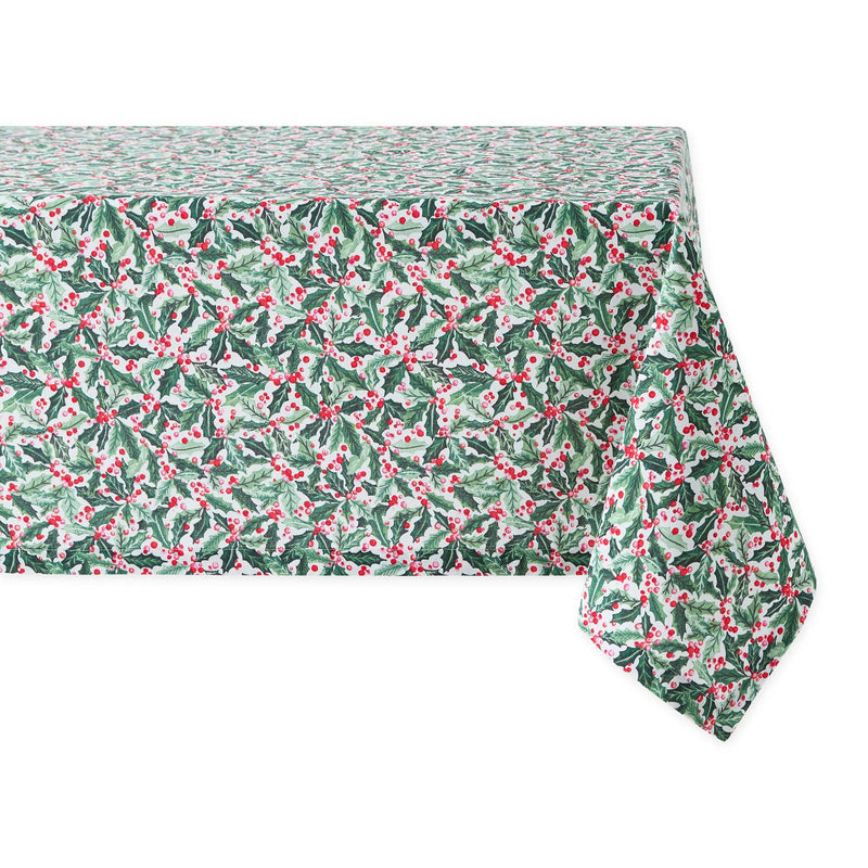 Design Imports Holly Jolly Printed Tablecloth