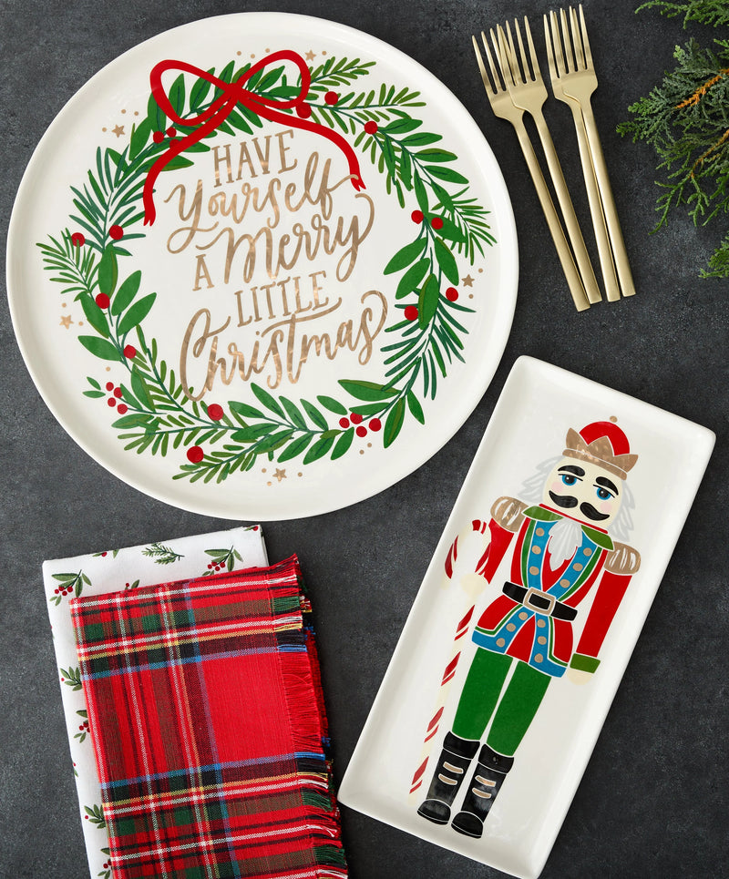 Design Imports Merry Little Christmas Ceramic Cookie Plate