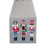 Design Imports Holiday Nutcrackers Embroidered Table Runner