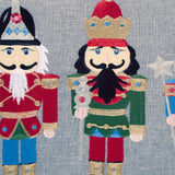 Design Imports Holiday Nutcrackers Embroidered Table Runner