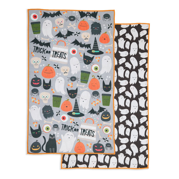 Design Imports Ooky Spooky Printed Microfiber Dishtowel
