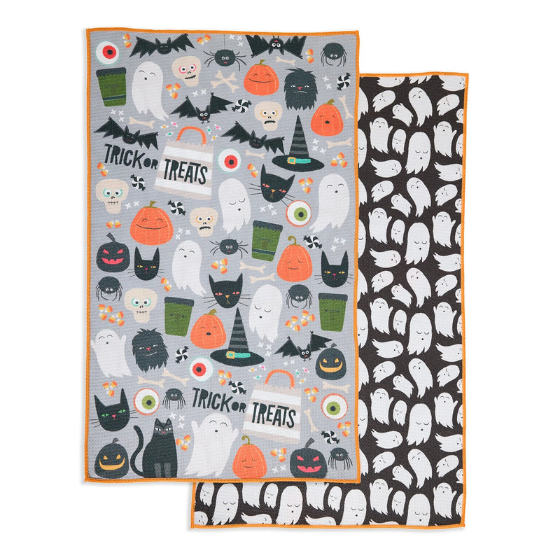 Design Imports Ooky Spooky Printed Microfiber Dishtowel