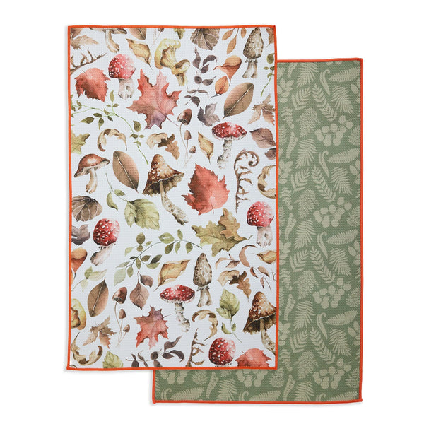 Design Imports Autumn Woodland Printed Microfiber Dishtowel