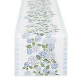Design Imports Hydrangea Hedgerow Printed Table Runner