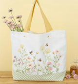 Design Imports Spring Wildflowers Printed Tote Handbag