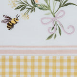Design Imports Sweet Bee Bouquet Embellished Dishtowel