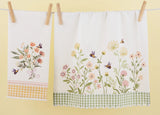 Design Imports Sweet Bee Bouquet Embellished Dishtowel