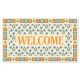 Design Imports Folk Flowers Welcome Doormat