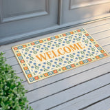 Design Imports Folk Flowers Welcome Doormat