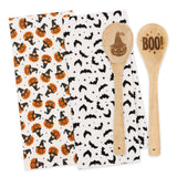 Design Import Boo! Dishtowel & Spoon Gift Set Mixed Pack