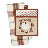 Design Imports Autumn Pumpkin Potholder Gift Set