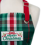 Design Imports Merry Christmas Plaid Apron