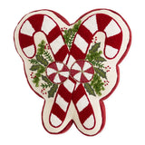 Design Imports Candy Canes Embellished Pillow