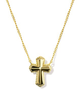 Kendra Scott Cross Medallion Short Pendant Necklace - Gold-Plated