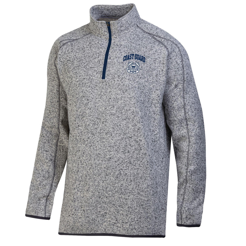 Coast Guard Champion Mens 1/4 Zip Fleece Sweathirt