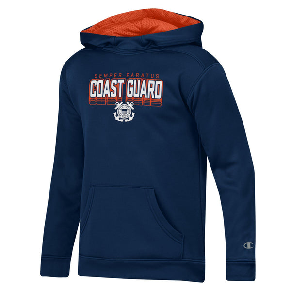 Coast Guard Champion Youth Mesh Lining Hoodie Sweatshirt
