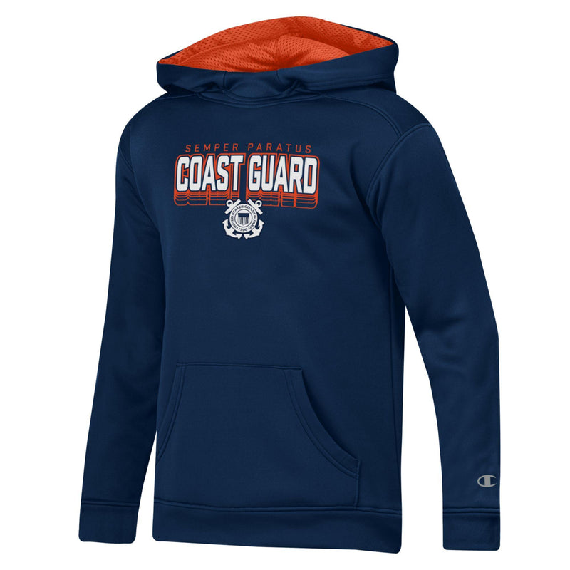 Coast Guard Champion Youth Mesh Lining Hoodie Sweatshirt