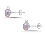 DesignsFMC Sterling Silver Pink Freshwater Pearl Necklace & Earrings Set