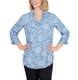 Ruby Rd. Womens Paisley Tunic Top