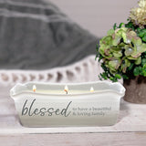 Pavilion Blessed 100% Soy Wax Reveal Triple Wick Candle Scent: Tranquility - 12 oz.