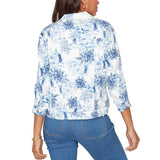 Ruby Rd. Womens Toile Print Tencel Denim Jacket