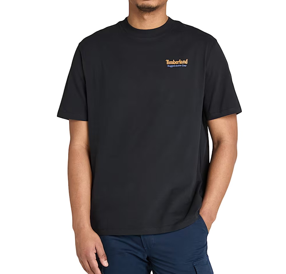 Timberland Mens Rugged Active Gear Back Graphic Short Sleeve T-Shirt