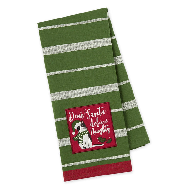 Design Imports Dear Santa Embellished Dishtowel