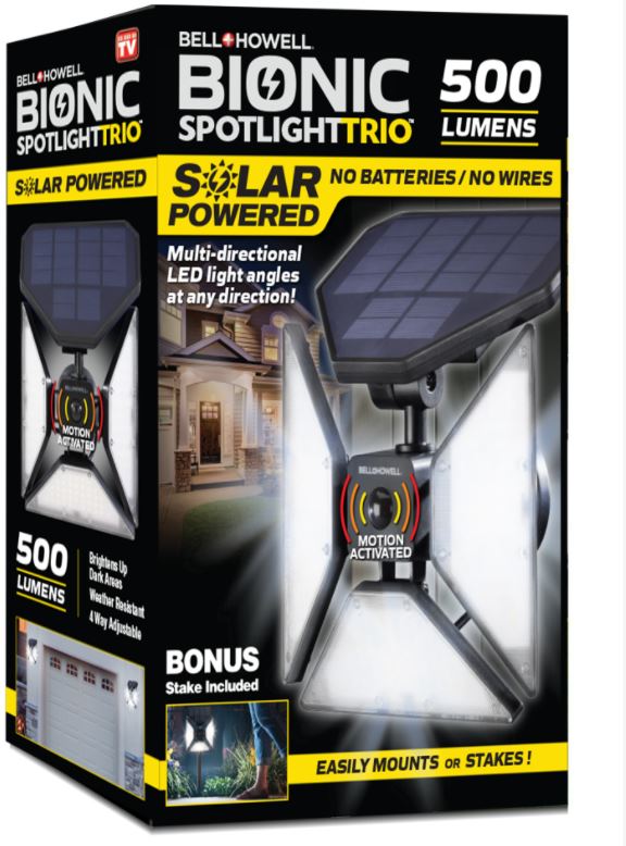 As Seen On Tv Bell+Howell Bionic Trio Solar Outdoor Lights – ShopCGX