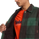 Timberland Mens Fleece-Lined Checkered Overshirt
